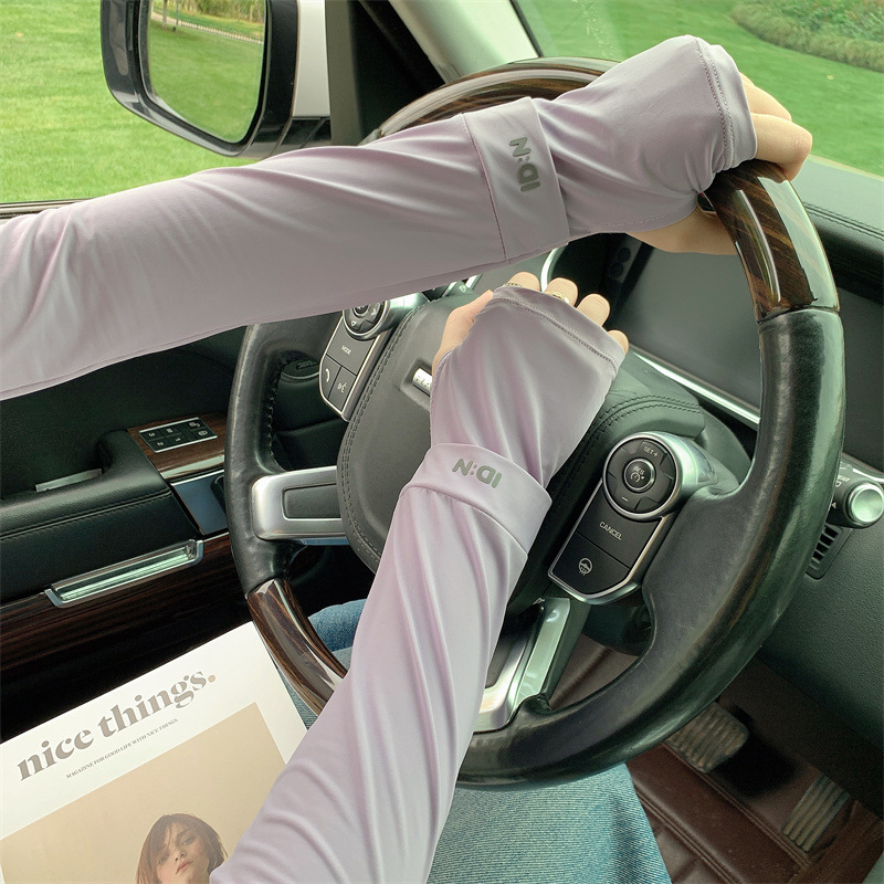 Summer ice silk sun protection ice sleeves, UV protection, high appearance level, student female outdoor cycling and driving trendy ice silk sleeves pic 29