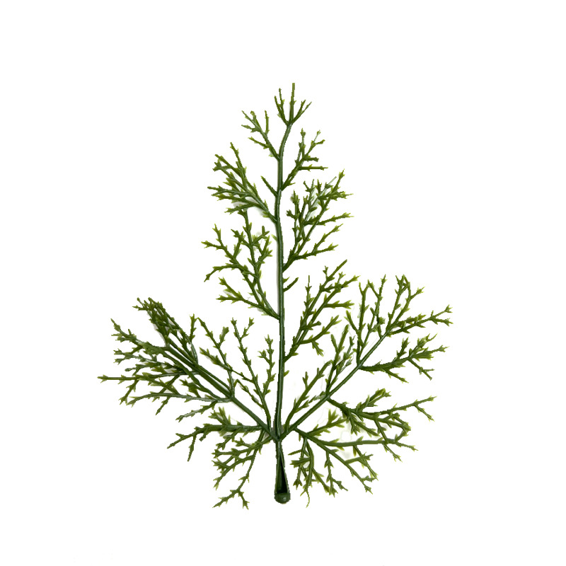 仿真植物柏树叶绿植单片防火柏树叶室内装饰摆件拍摄假柏树叶详情15