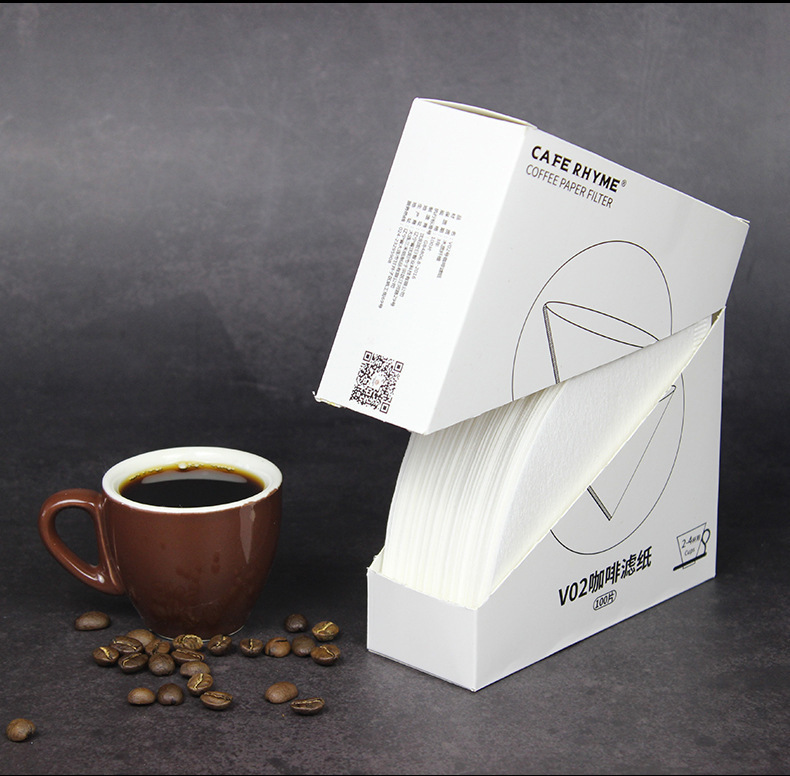 Wholesale hand-brewed coffee filter paper, unbleached thickened V60 conical coffee filter paper, drip coffee filter cup 50 pic 16