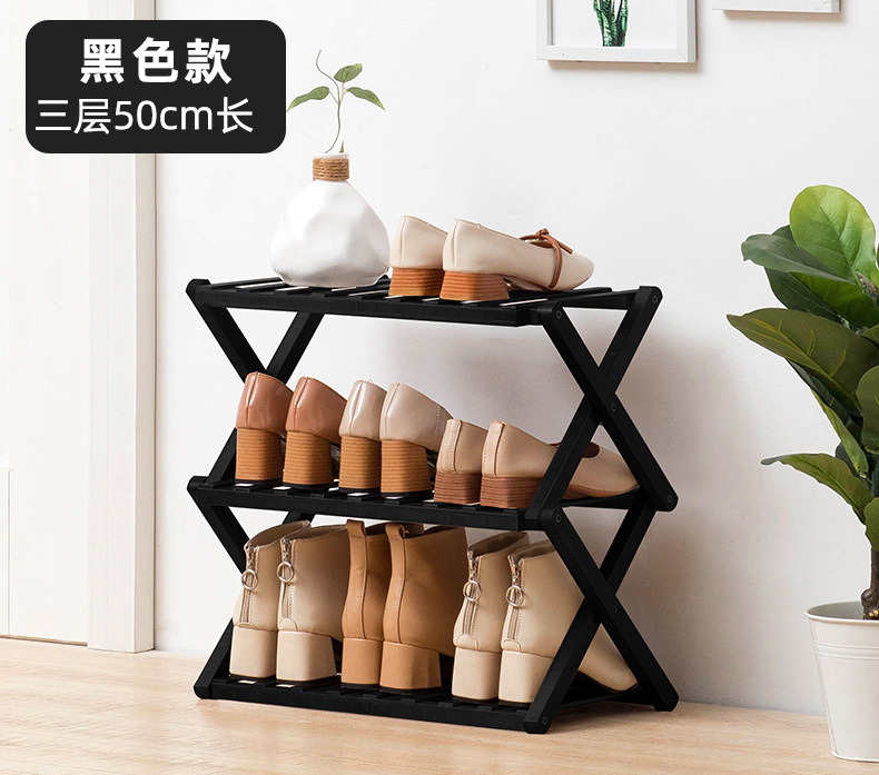 简易鞋架子鞋柜木制宿舍占地小放家门口多层防尘入门鞋架子收纳架详情18