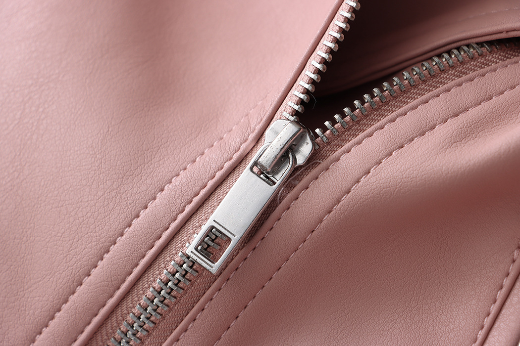 司南 时髦斜门襟拉链设计感 超模机车风皮衣夹克外套高级 SN4227详情62