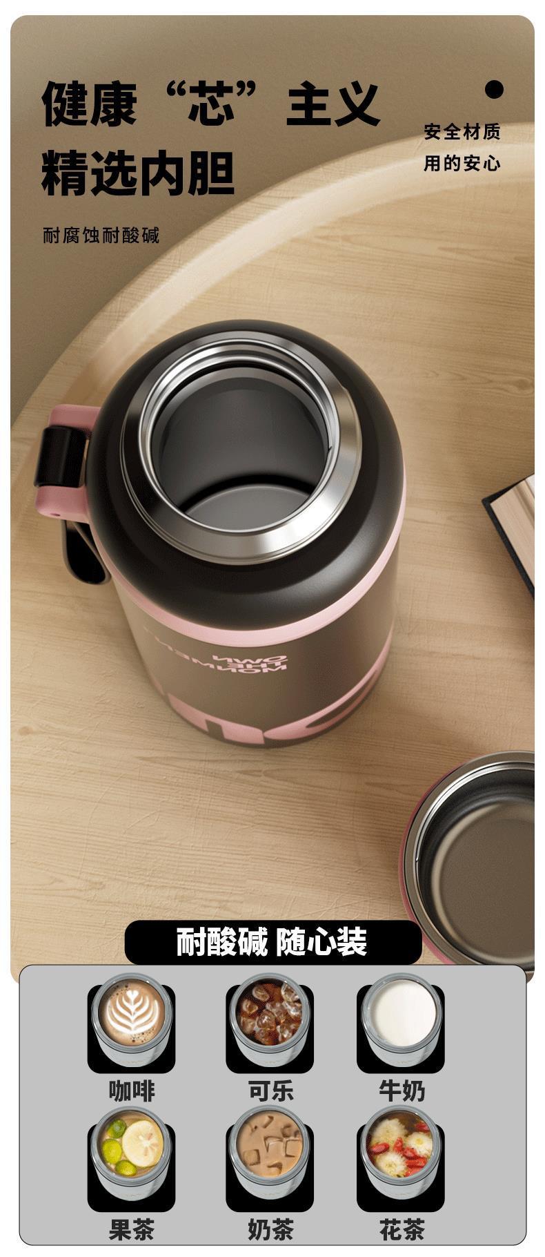 新款大容量保温杯316不锈钢高颜值吸管保温杯女学生水杯一杯三饮详情9