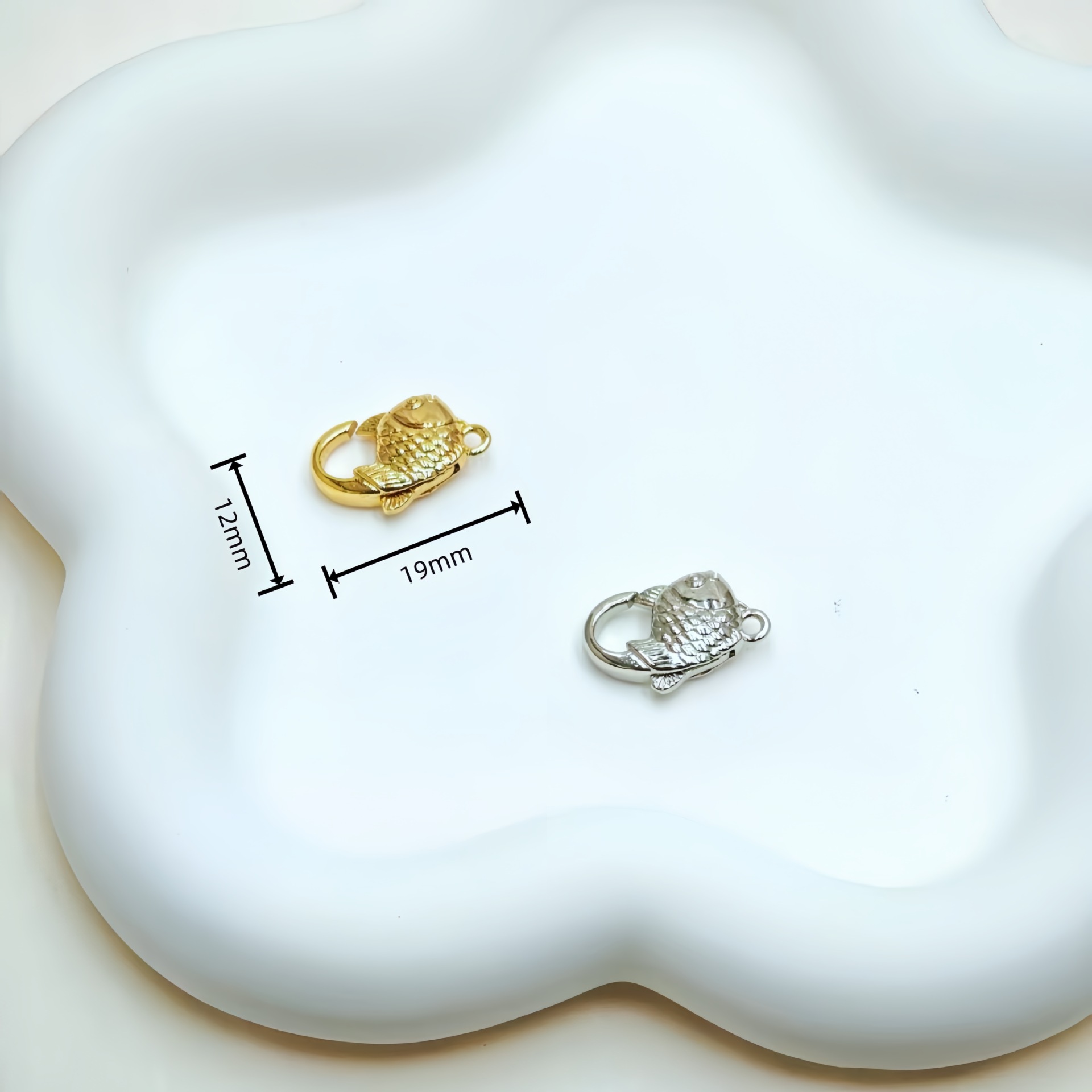 diy铜镀18K真金手工异型龙虾扣饰品配件批发 保色万能扣串珠手链详情16