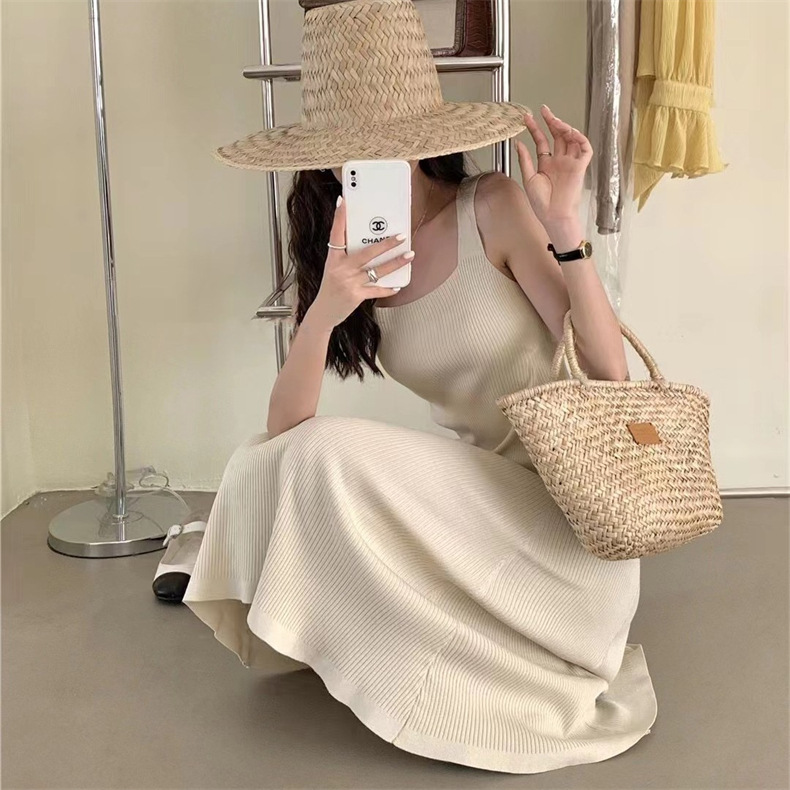 秋季新款打底针织衫女吊带连衣裙韩版宽松胖MM遮肉背心气质收腰裙详情4