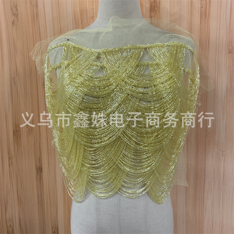 New tassel clothing, wedding dresses and evening gowns, handcrafted tassel applique garments pic 12