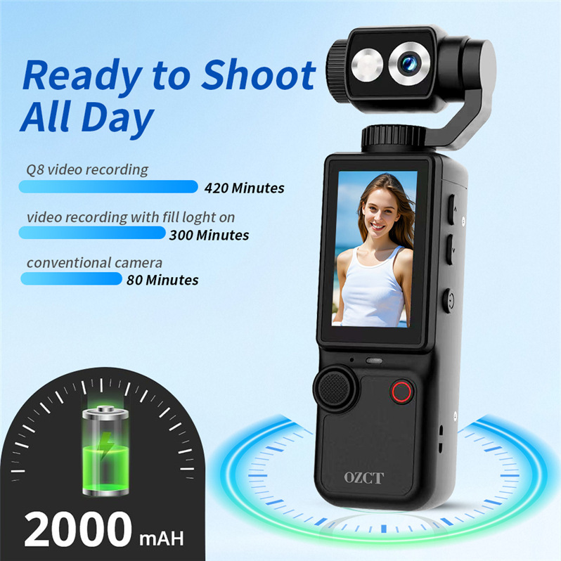 Cross-border Q8 handheld action camera, 4K high-definition portable shooting recorder, multi-functional outdoor video camera pic 5