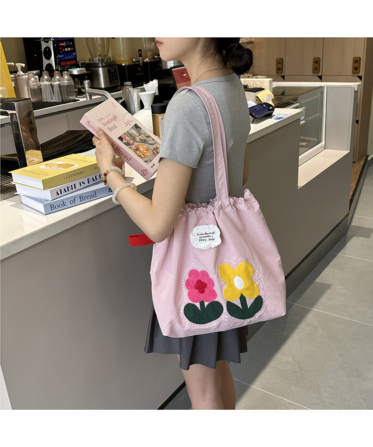 春夏新款小花布包潮流刺绣花朵托特包时尚2025ins 风包女上班通勤详情48