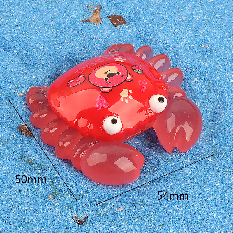 Creative cartoon glow-in-light cute Sanliou little crab three-dimensional micro-landscape decoration DIY decorative blind bag accessories pic 10