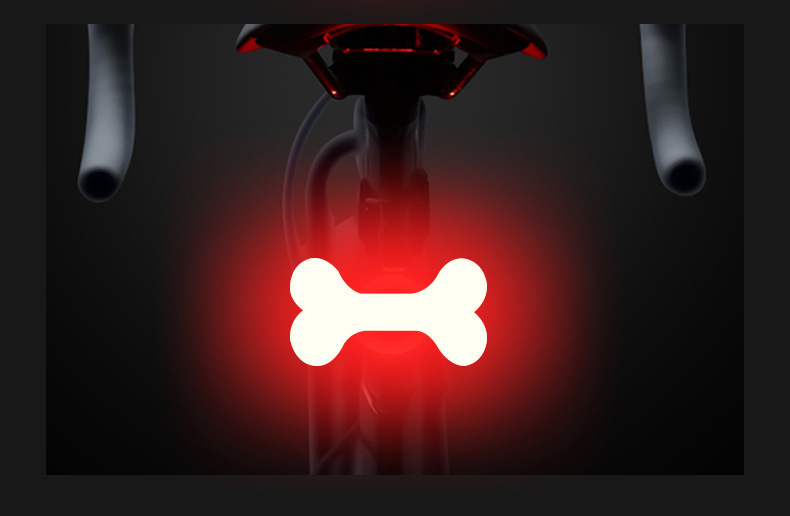 Mountain bike, road bike, creative taillights, USB charging, outdoor night riding, multi-mode heart-shaped lights, flashing taillights pic 17