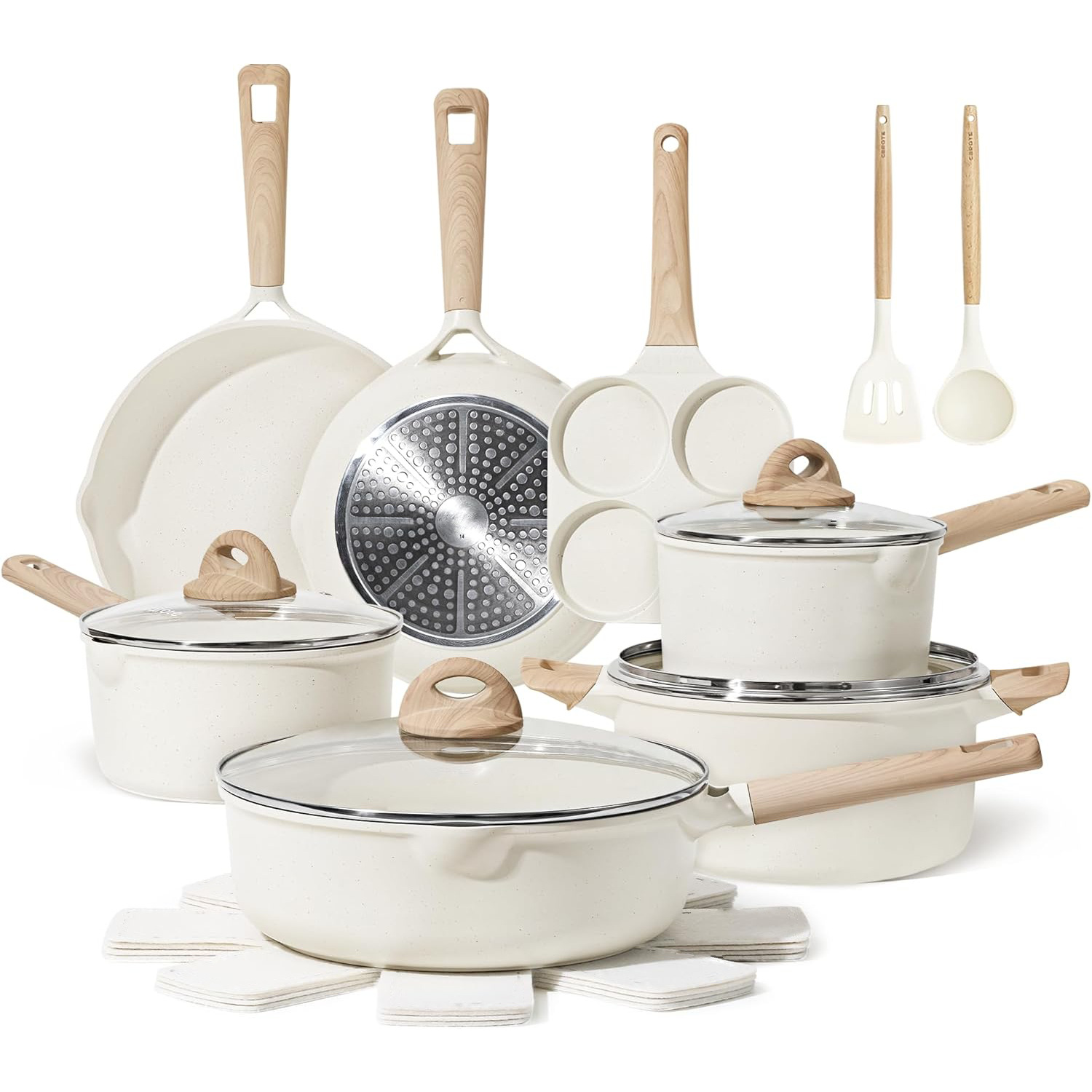 Cross-border high-end cookware sets: Non-stick pans, kitchen cookware, woks, frying pans, soup Pots, milk POTS, stewing POTS, POTS, granite pic 6