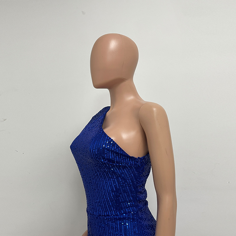 新中式无袖连体衣独立站夏季单肩亮片连体裤女批发详情26