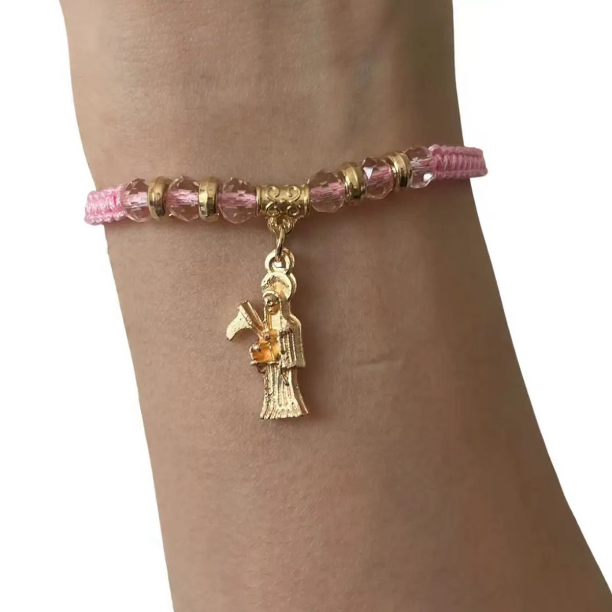 Amazon cross-border best-selling alloy Death God pendant, crystal beaded bracelet, fashionable and stylish party jewelry batch for both men and women pic 12