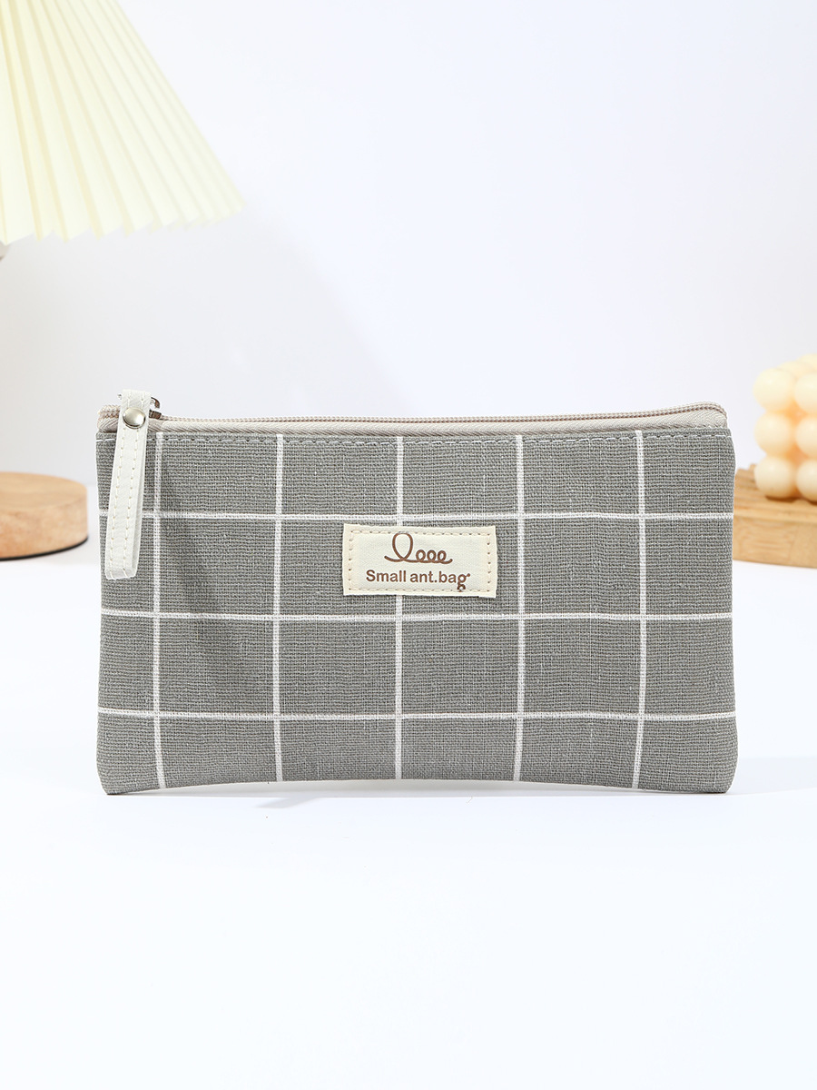 Cross-border large linen makeup bag, multi-functional, hand-held bag, mobile phone coin purse, makeup storage bag, customizable pic 12