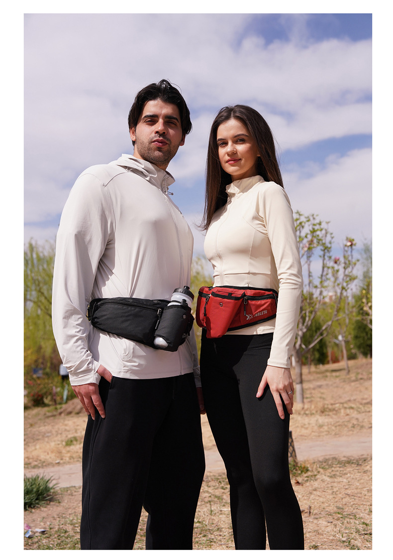 Cross-border large-capacity waterproof running and fitness mobile phone chest bag, multi-functional nylon water bottle waist, outdoor sports waist bag pic 6