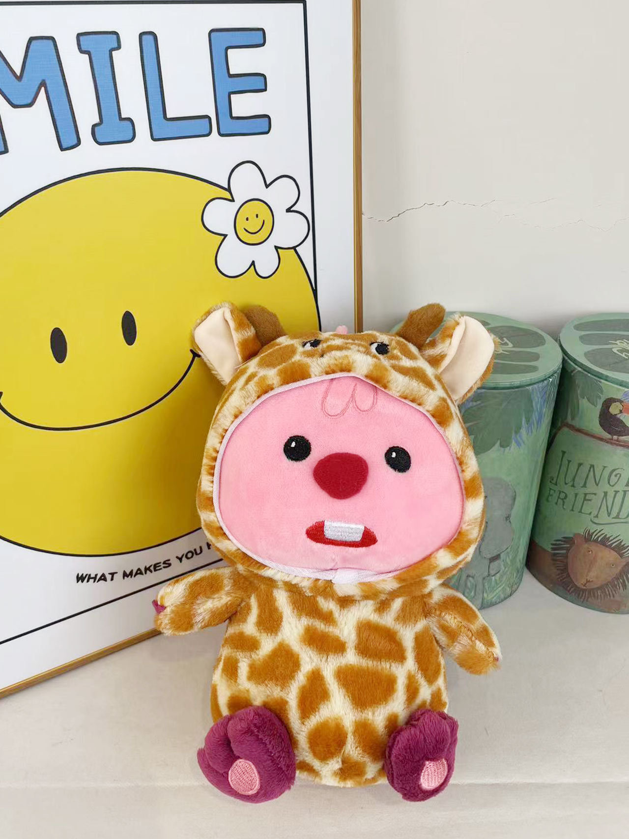 loopy公仔粉色海狸玩偶网红露比毛绒玩具礼物娃娃批发婚庆抛洒详情5