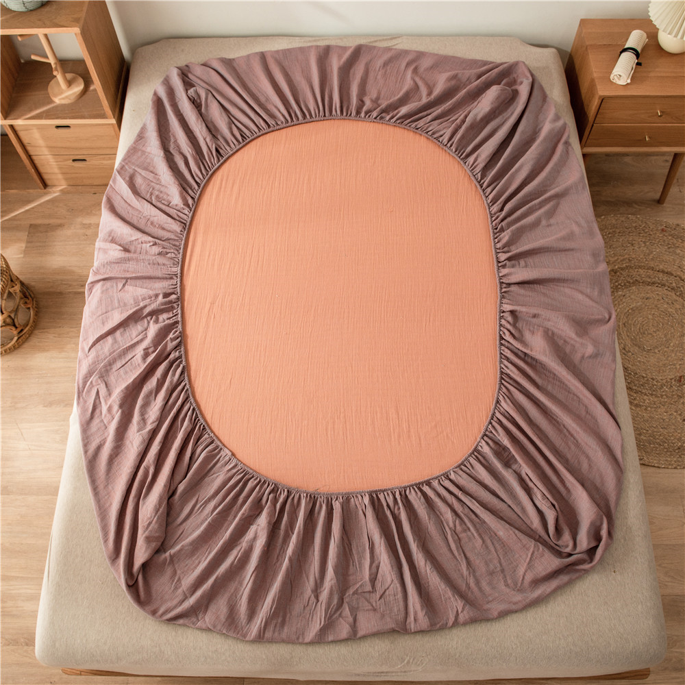 Pure cotton yarn-dyed jacquard double-layer gauze bed cover, single piece of all-cotton gauze mattress protective cover, bedspread, bed cover, single piece of bedding pic 52