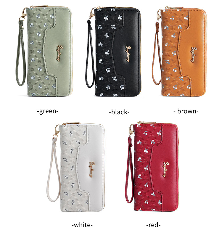 钱包女生长款新款韩版简约拼接手拿包wallet零钱包卡包女士高级感详情11