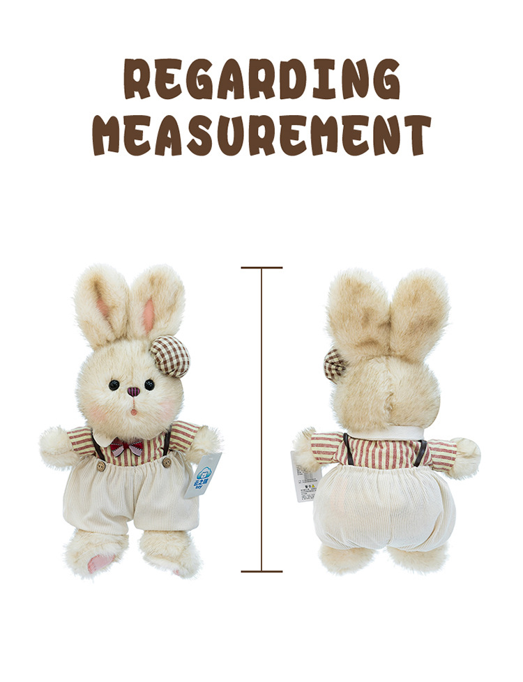 A pair of cute couple rabbit dolls, little white rabbit plush toys, bedpress dolls, wedding gift ornaments pic 3