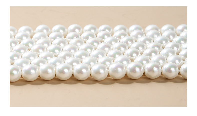 Factory direct supply of Nanyang white shell pearls 2-20mm straight hole shell pearls diy jewelry accessories, hand-strung beads, loose beads pic 37