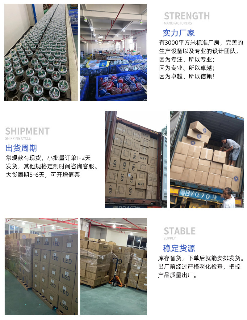 魔球旋转灯泡 小魔球声控灯 KTV闪光灯泡 E27 舞台灯 RGB LED灯泡 舞台炫彩灯光照明设备详情14