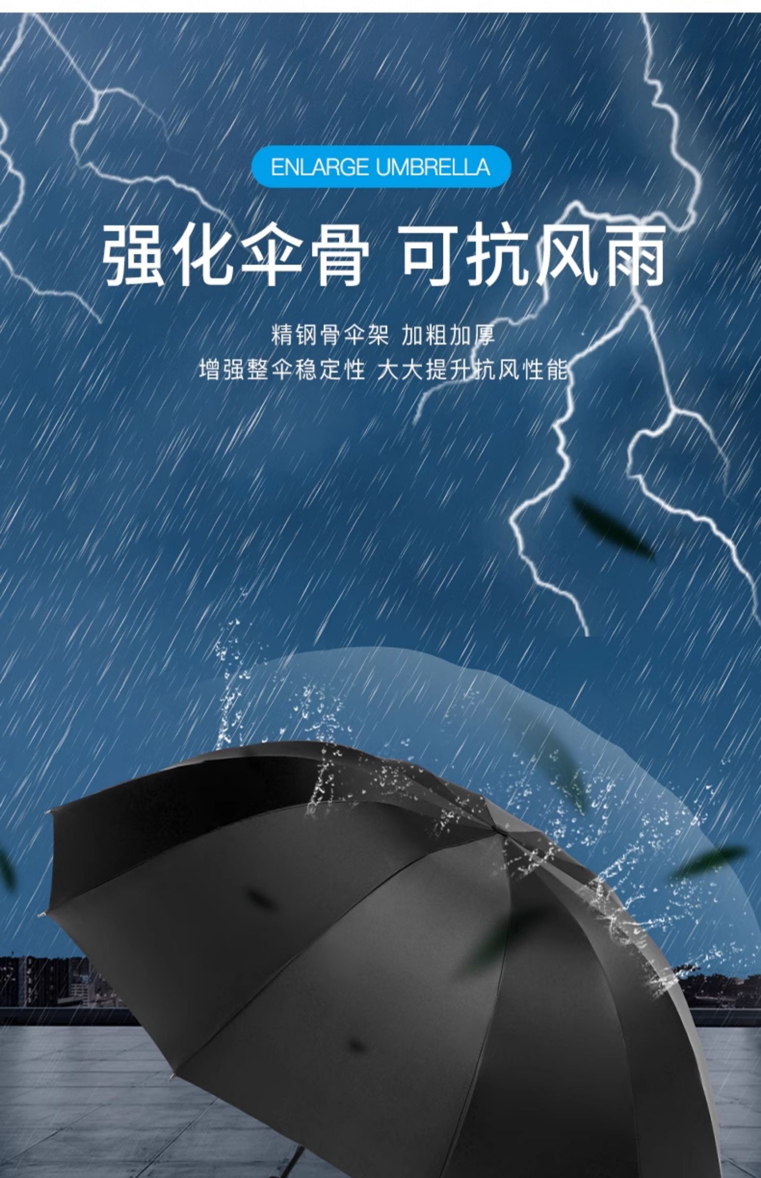 大号超大雨伞晴雨两用折叠加大加固加厚双人三人防晒遮阳男女学生详情10