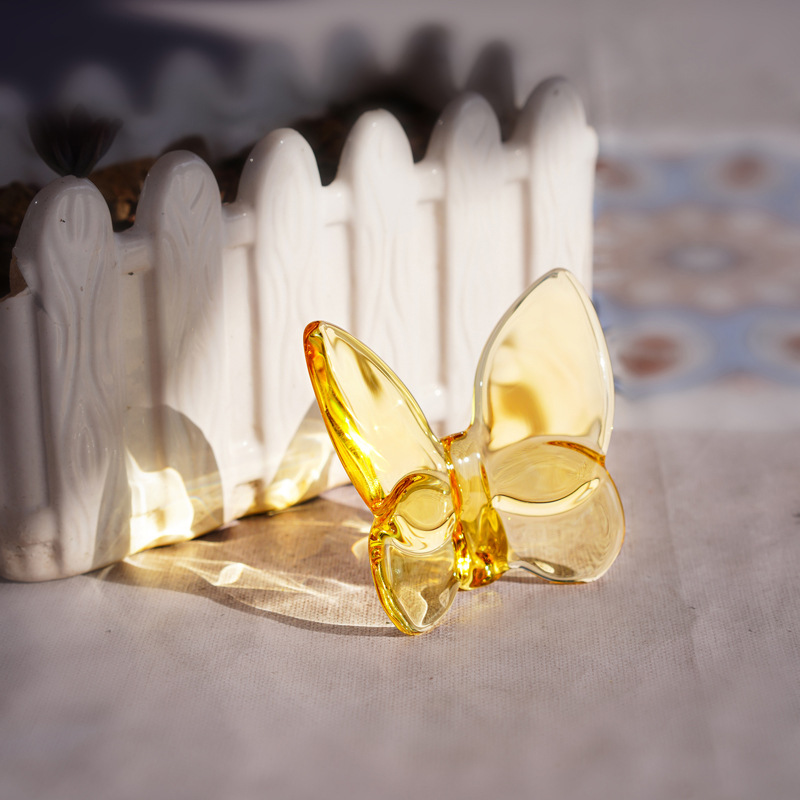 批发零售水晶炫彩琉璃彩色蝴蝶摆件装饰品小礼物居家工艺品外贸公 水晶工艺品精致美观适合送礼详情9