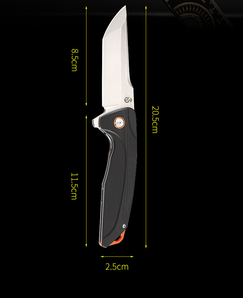 Wholesale outdoor D2 steel self-defense knives, high-hardness folding knives, portable survival folding knives, camping and field tactical knives pic 6