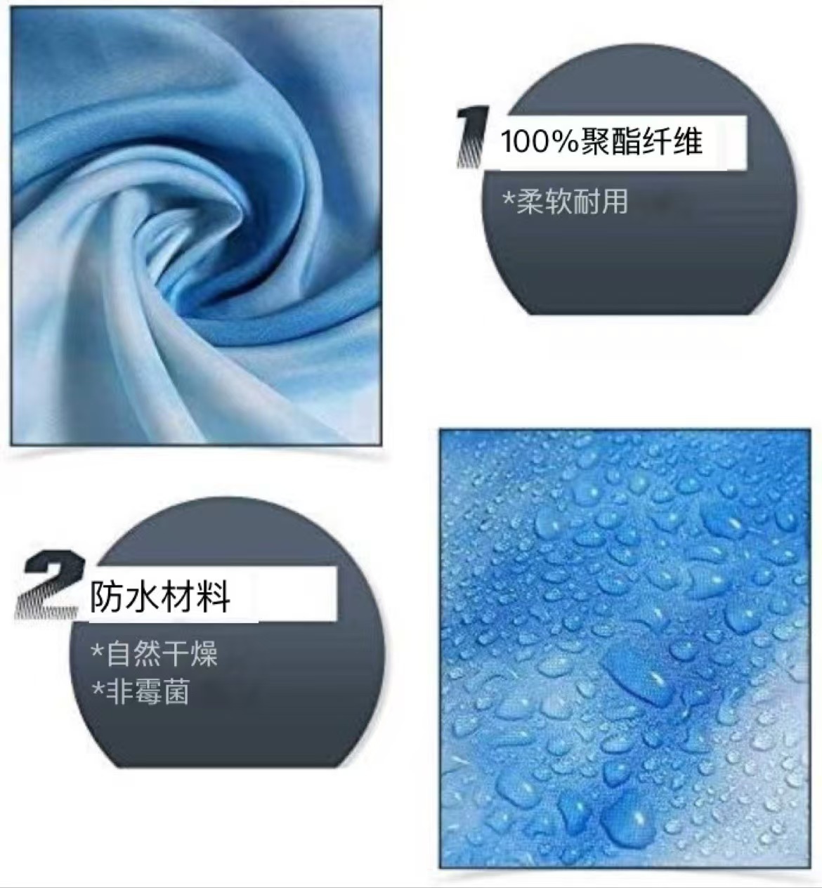 厂家直销免打孔窗帘防水防走光洗手间遮挡帘春季花卉印花防水浴帘详情19