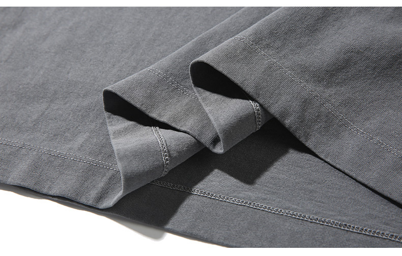 ALLIN pure cotton heavy-duty short-sleeved T-shirt for men, a summer trendy brand with three-dimensional printed letters and loose round-neck couple tops pic 65