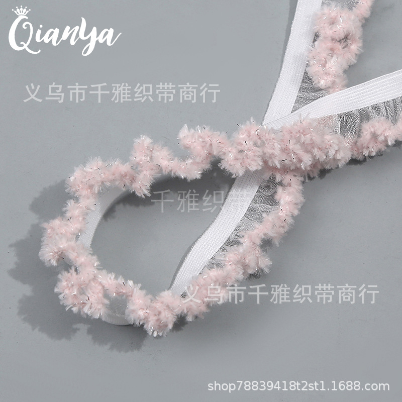工厂现货1.7cm彩色花边松紧带手工diy服装辅料玩具娃娃装饰彩带详情9