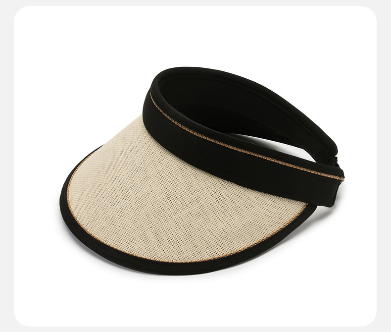 空顶帽uv可折叠拉菲草遮阳帽草帽防晒女款防晒帽夏季女士帽子批发详情26