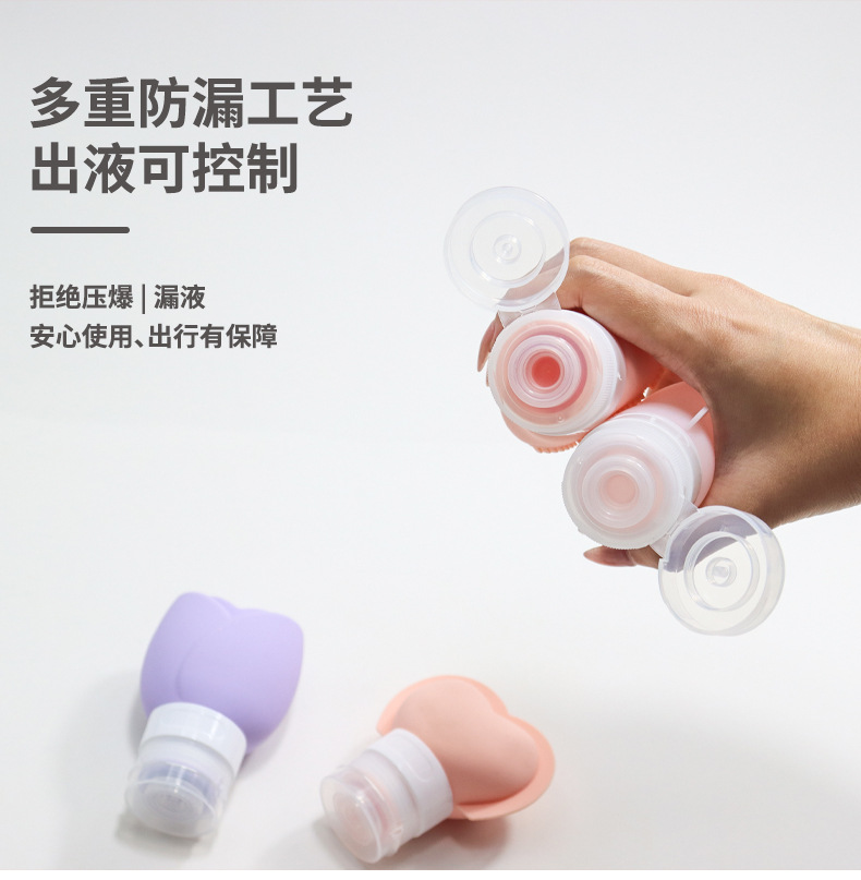 新款跨境硅胶分装瓶旅行便携式沐浴露洗发水收纳瓶亚马逊源头工厂详情6