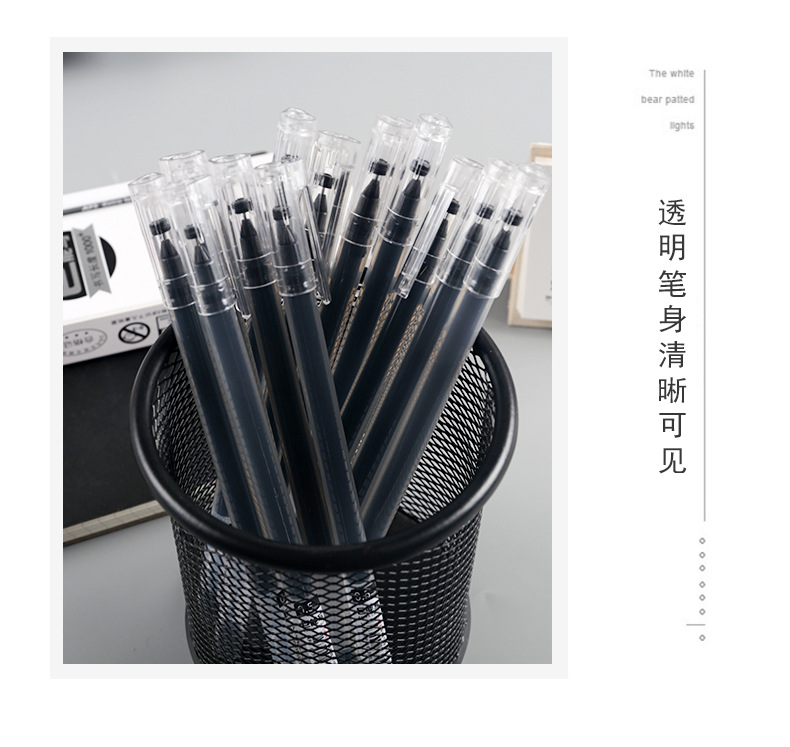 Large capacity wholesale of Juneng writing gel pen, student office quick-drying pen, needle tube 0.5mm, exam signature pen pic 7