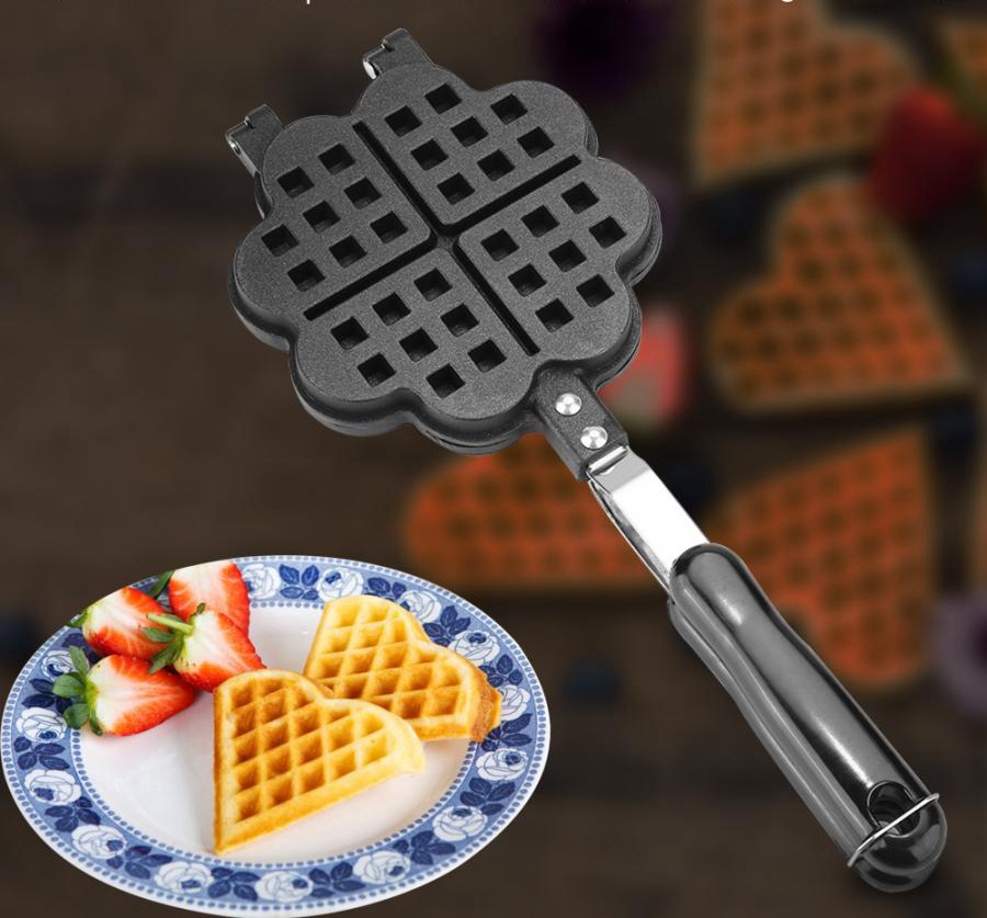 Double-sided heart non-stick Waffle mold, waffle Pan, waffle baking tray, Double Waffle Pan pic 9