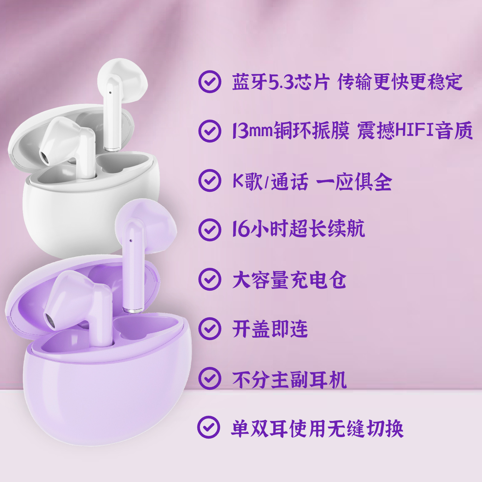 华强北TWS蓝牙耳机mini轻便立体声真无线迷你半入耳游戏音乐通话详情2
