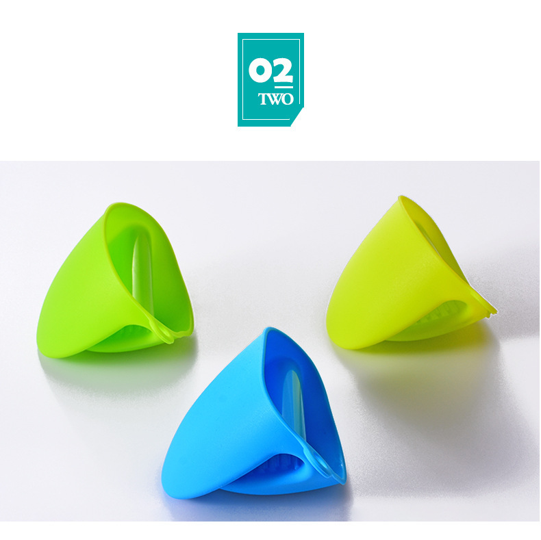 【持嘉】43g加厚款硅胶手夹北欧色微波炉烤箱耐高温抓盘夹隔热详情5