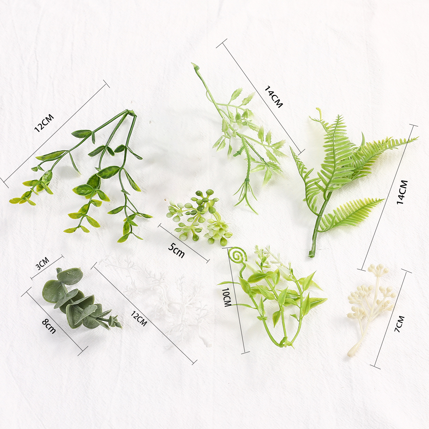 仿真绿植植物水草尤加利仿真壁挂装人造花植物diy配件详情1