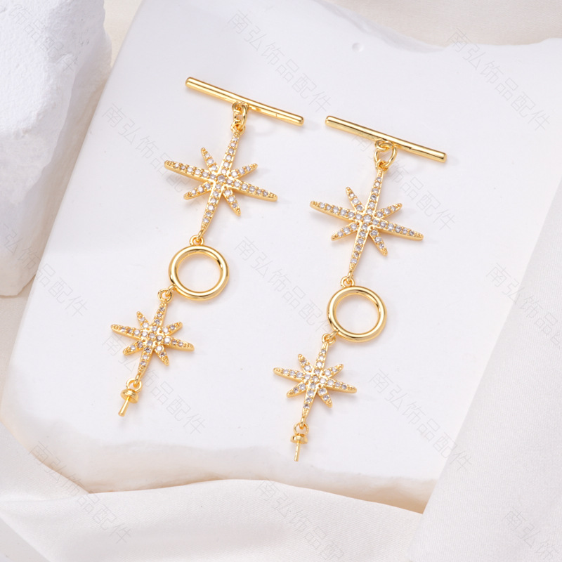 Pearl necklace buckle, octagonal ot buckle, chain buckle, sweet ending connection buckle, sweater chain, diy accessory pic 4