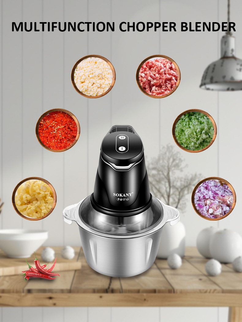Foreign trade SOKANY06028 Meat grinder, Household complementary food processor, Blender, Vegetable cutter WONDER CHOPPER pic 8