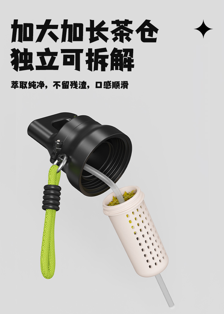 新款防摔耐热Tritan材质水杯速开随手杯户外运动塑料杯车载吸管杯详情11