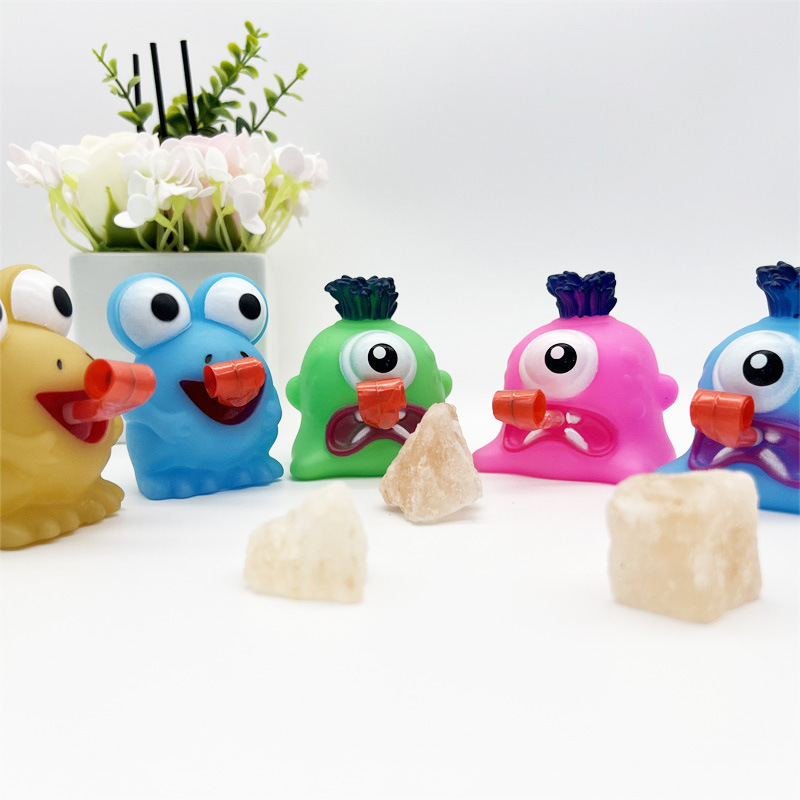 新款发哨声萌宠创意儿童抖音同款青蛙恐龙蛇回弹BB解压玩具吐舌头详情3