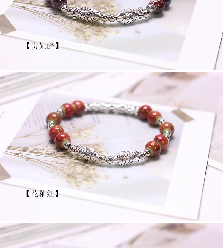 夜市配饰景德镇饰品陶瓷手串手工串珠手链小众高级感不掉色女夏季详情5