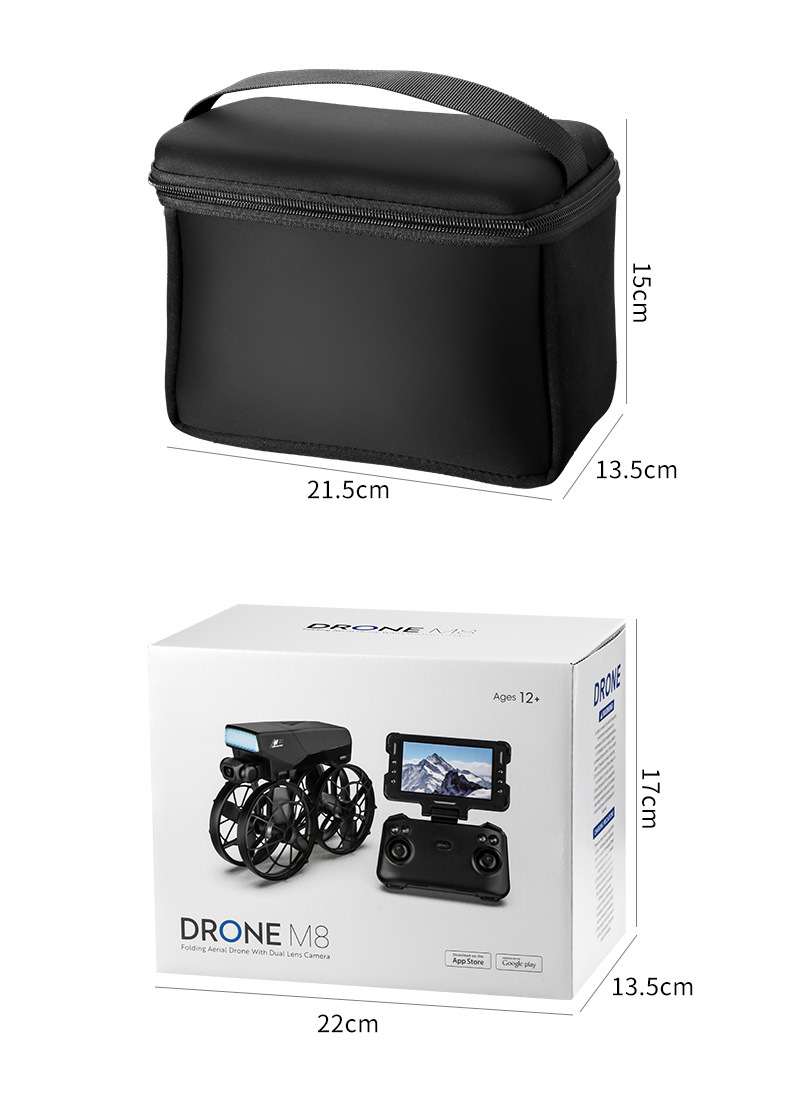 Cross-border M8 brushless drone with screen control, aerial photography, folding aircraft, optical flow dual camera remote control aircraft pic 26