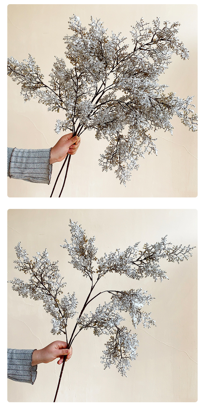 侘寂风雾凇仿真绿植假花花束摆设高档客厅插花干花花艺装饰花摆件详情16