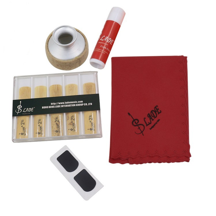 Wholesale of SLADE soprano saxophone accessories, 5-piece saxophone set, muffler, reed, cork paste, dental pads, and cleaning cloths pic 4