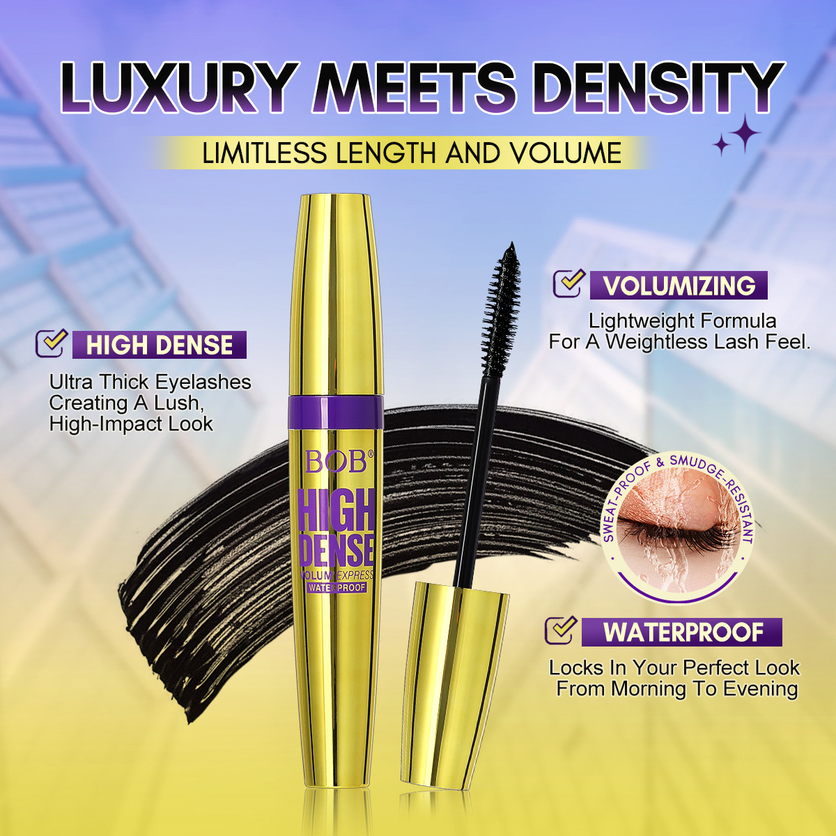 Cross-border bob gold tube waterproof, slender, curly, dense, natural and long-lasting without smudging pic 3