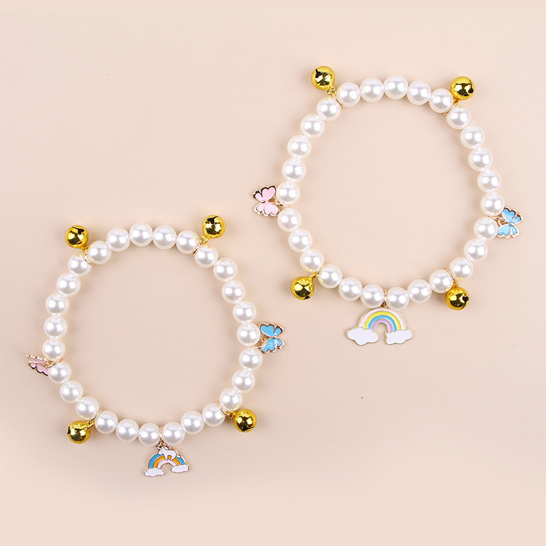 亚马逊宠物项链猫咪珍珠项圈挂饰宠物猫咪狗狗项圈珍珠饰品批发详情14