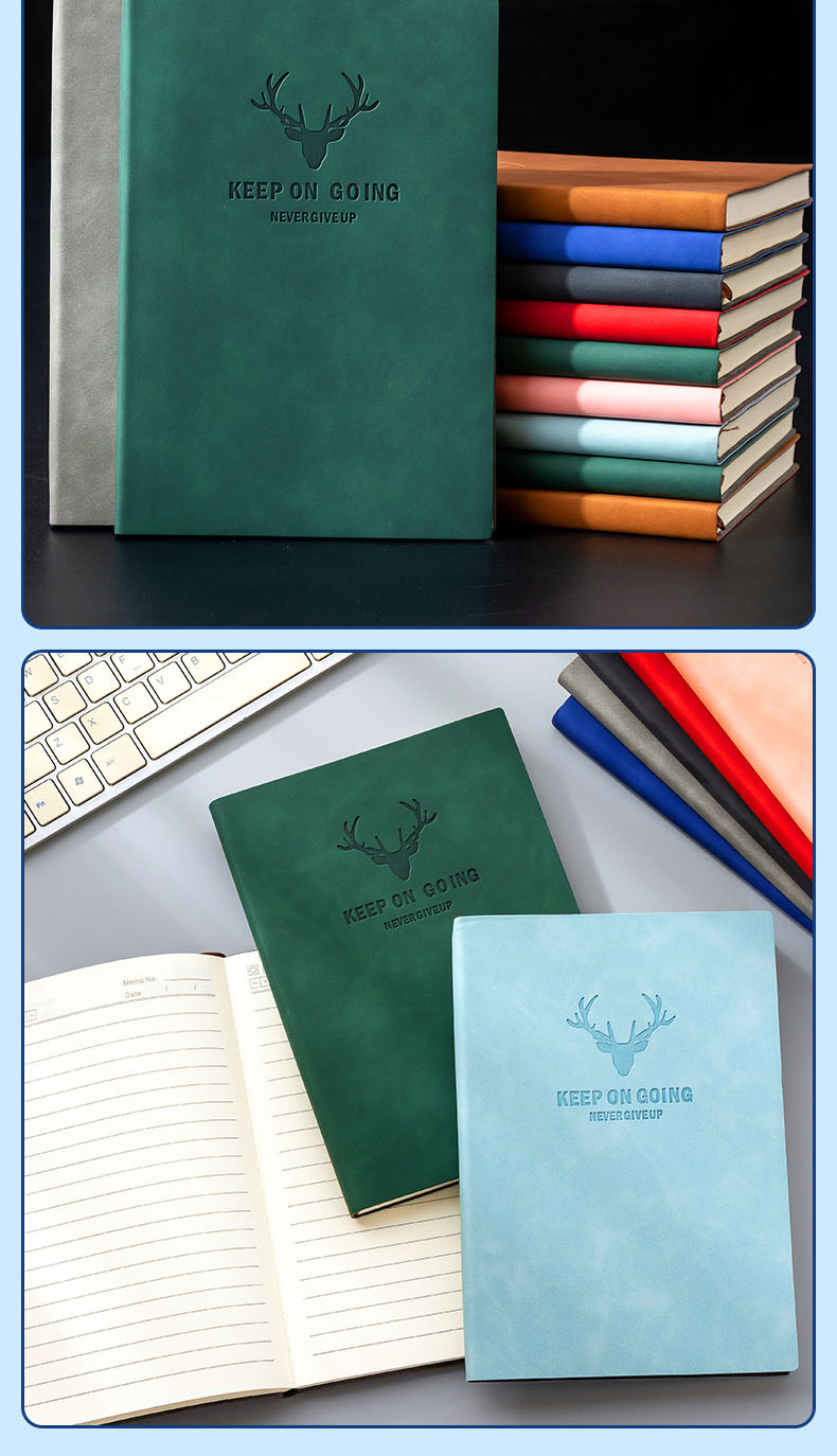 本子高颜值批发a5笔记本定制logo带图案厚日记本定做商务记事本详情11