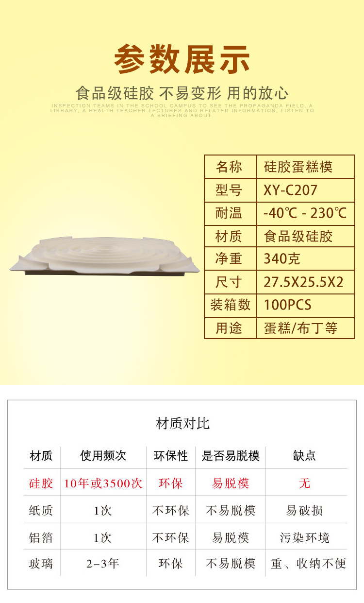 Double-sided corrugated mousse mold for cake mousse rings, baking mold, popular cake mousse ring mold, warp and weft ring cake mold pic 6