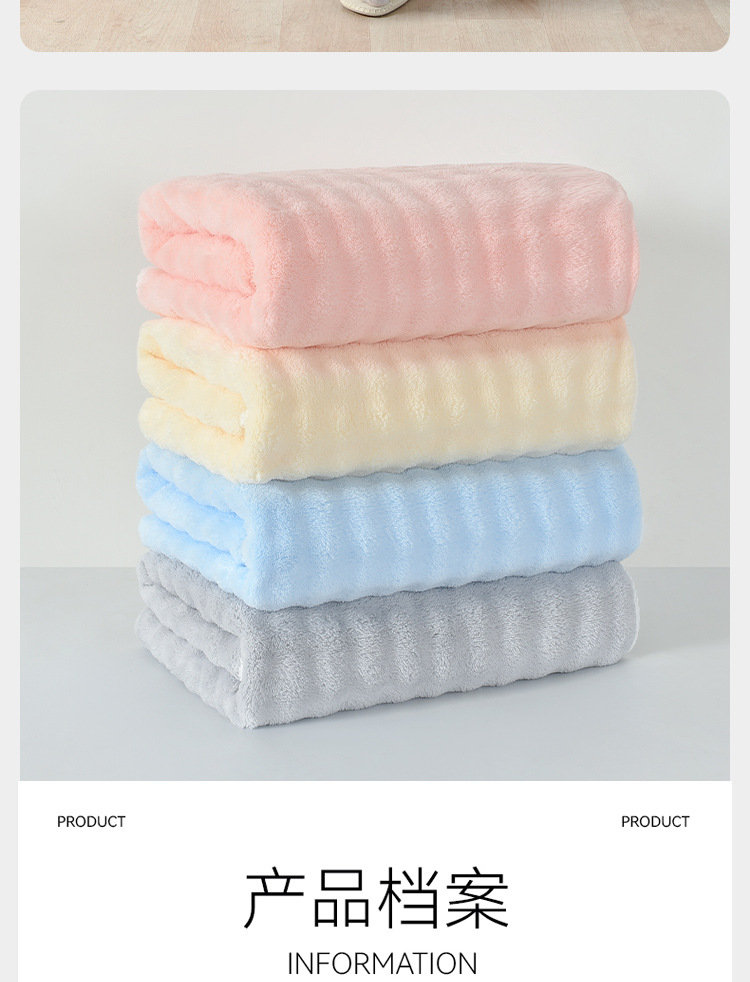 Wholesale of cross-border bubble fleece bath towels, thickened and enlarged coral fleece towels, absorbent and soft face towel sets pic 14